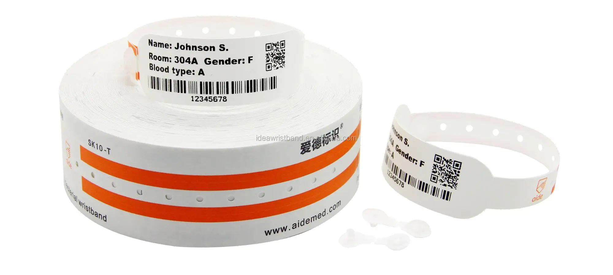 Anti-bacterial Direct Printing Thermal Wristband Roll Hospital Patient 