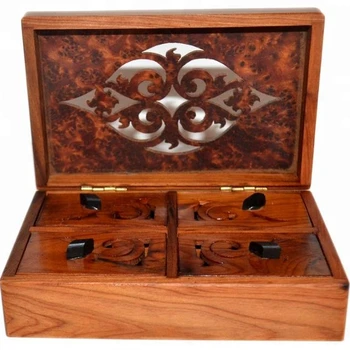 Decorative Thuya Wood Storage Box Moroccan Wood Jewelry Boxes