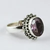 Pure Joy Created Purple Amethyst 925 Sterling Silver Ring, Handmade Silver Jewelry, Indian Silver Jewelry