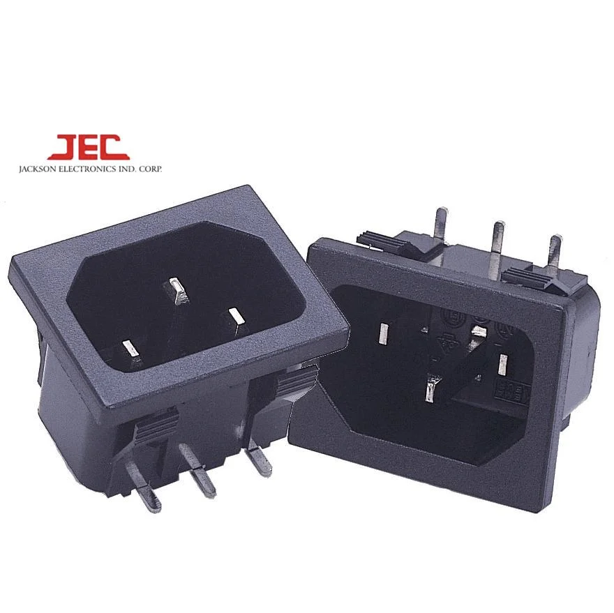 Jec Taiwan Iec C14 Power Ac Inlet 3 Pin Socket Connector Outlet Plug