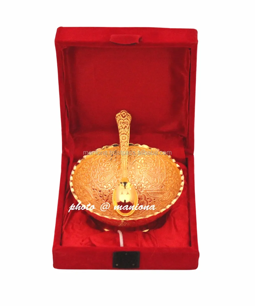 Wholesale Gold Brass Bowl Handmade Antique Wedding German