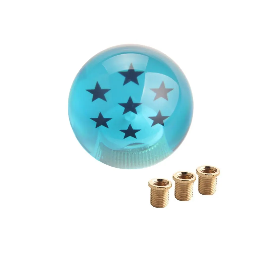 Dewhel Blue 54MM dragon ball Z Manual Gear shift shifter knob JDM 4 5 6 Speed 7 Star Round Universal Fit for Honda Acura Mazda Mitsubishi Nissan Infiniti Lexus Toyota Scion Subaru Jeep Datsun etc