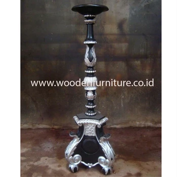 Antique Reproduction Wooden Accessories French Style Baroque Candle Antique Reproduction Wooden Accessories French Style Baroque Candle Holder Vintage European Home Furniture