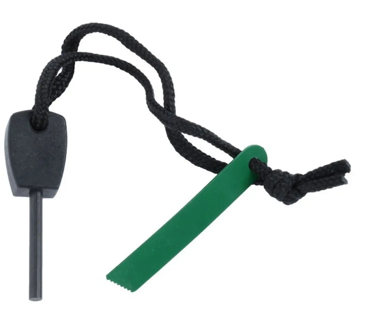 EggDeal survival New Black Steel Flint Magnesium Stone Fire Starter Safe and Durable Survival Kit