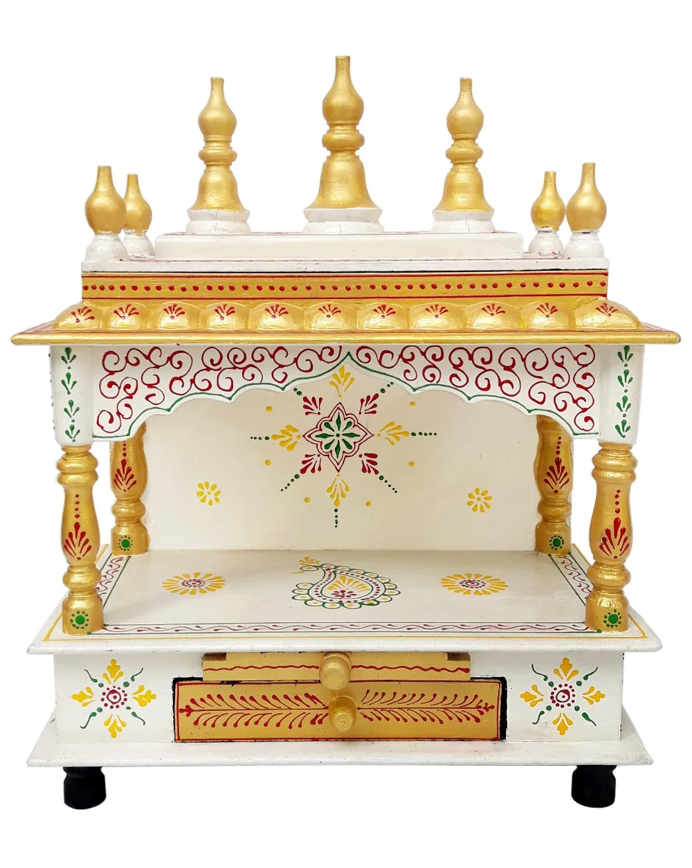 Wooden Temple Handpainted Mandir With Drawer Most Selling Traditional