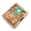 Thinking Games Kick a Goal Wooden Box Classic Board Game for Fun Adults and Kids