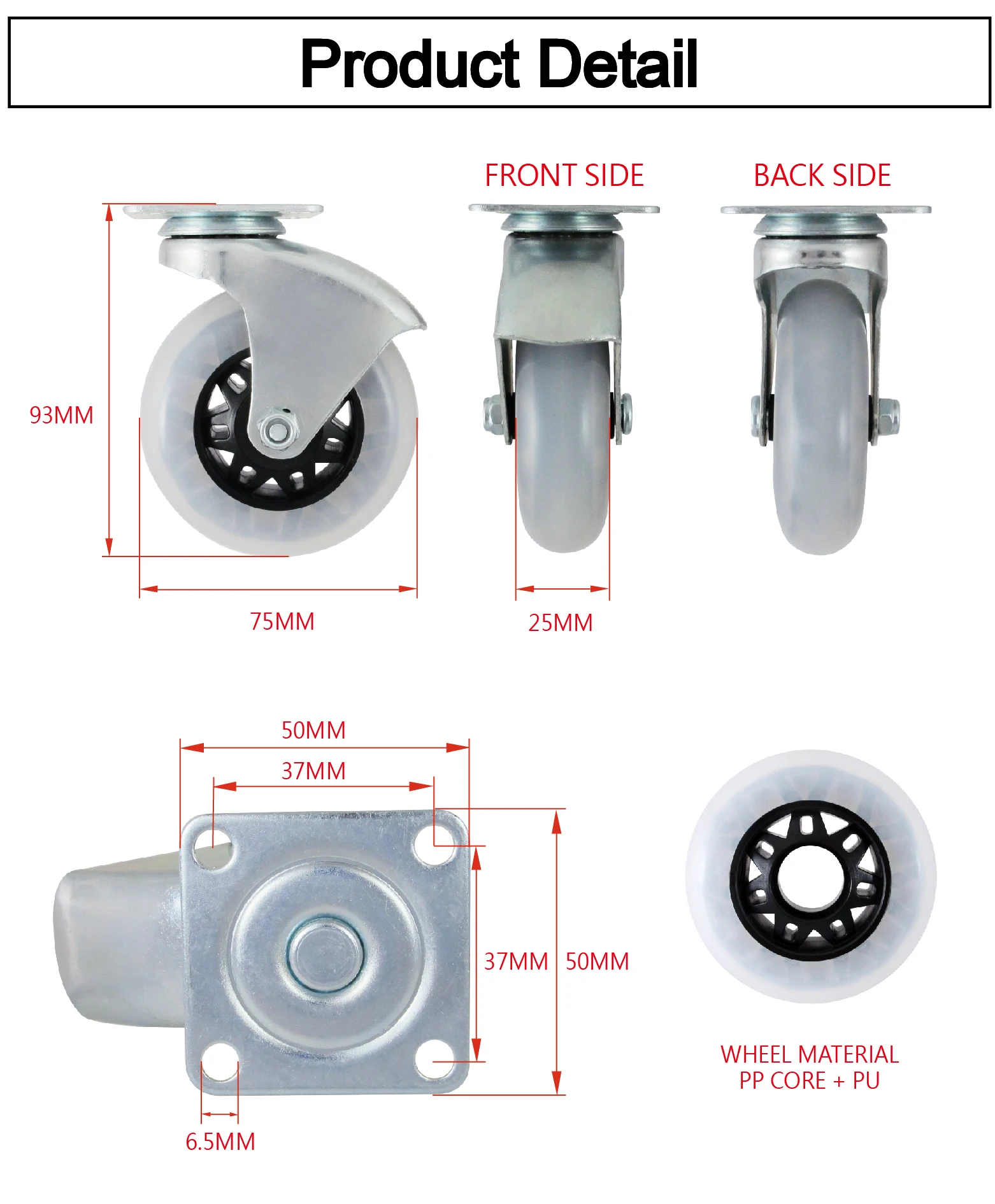 Cce Caster 3 Office Chair Replacement White Caster Wheels Buy Invisible Chair Caster Medical Castor Wheel