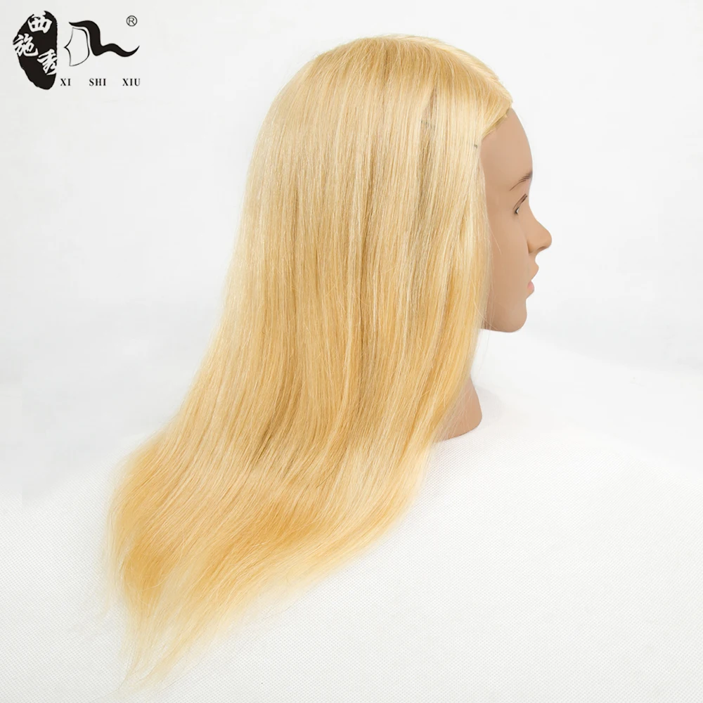 XISHIXIUHAIR BRAND 16inch 100% human hair training mannequin head
