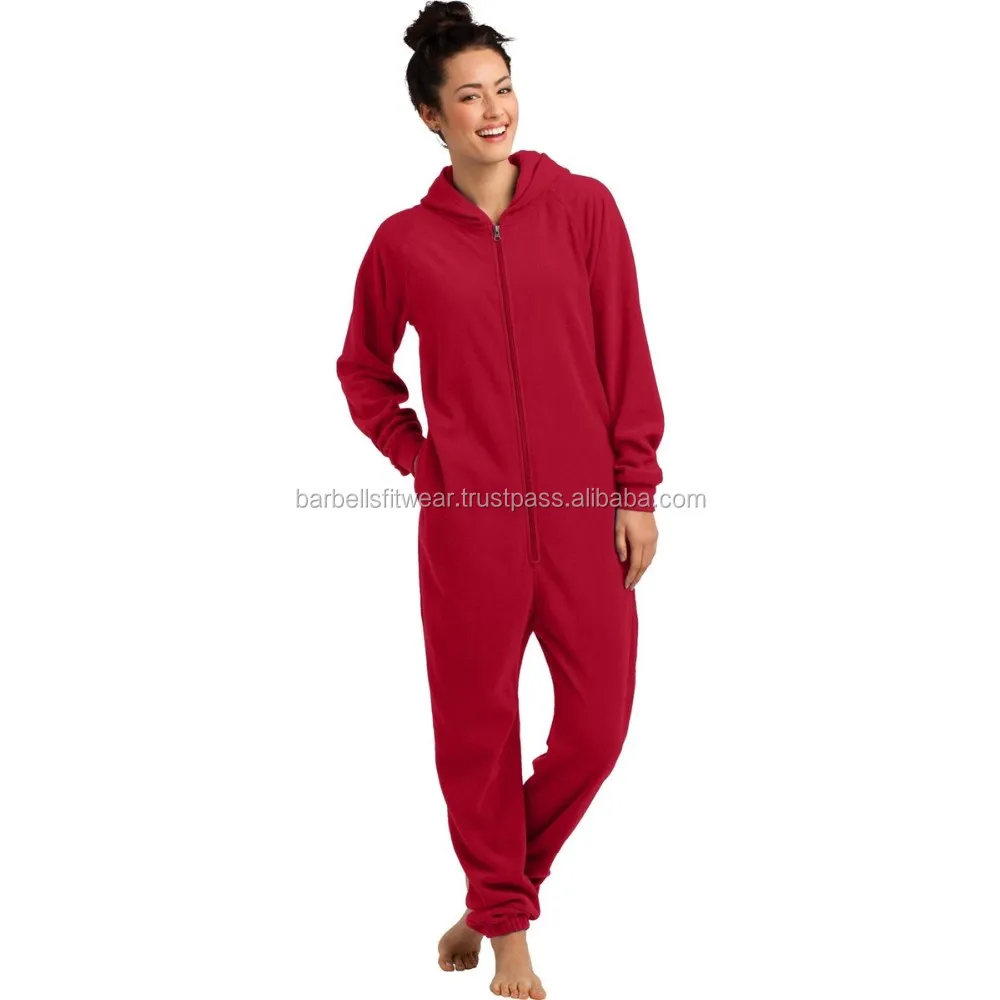 Unisex Adult One Piece Overall Cotton Fleece Jumpsuit 80/20 High