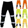 Mens Hi Vis Viz JOGGING BOTTOMS Combat Trousers Workwear JOGGERS Work Wear Pants High Visibility Fleece Lined Trousers Joggers