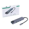 All in one Type-C to USB3.0 PD3.0 RJ45 LAN Ethernet Fast Charger Adapter Hub for Macbook Pro