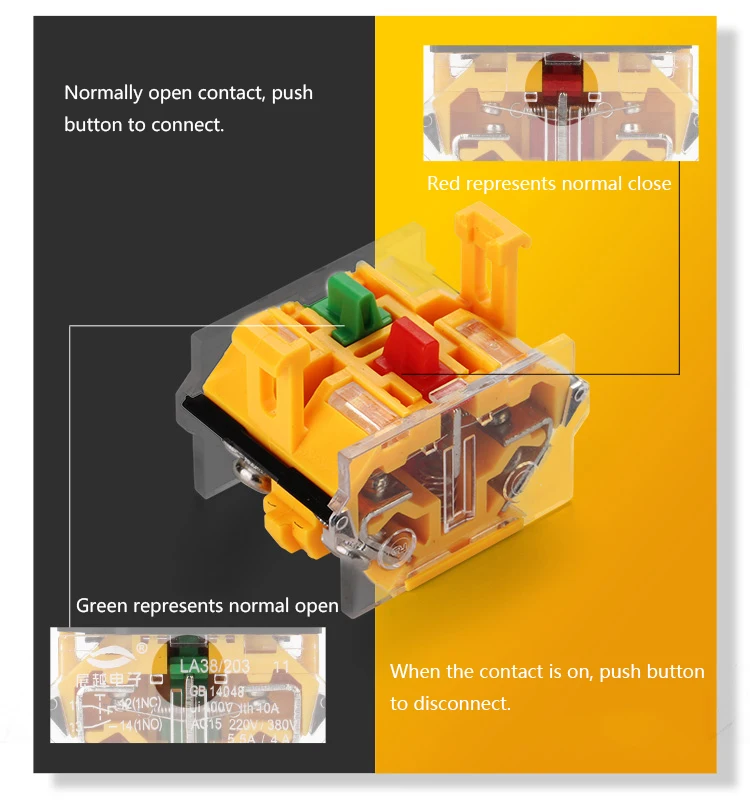 holso electrical momentary alarm push button switch