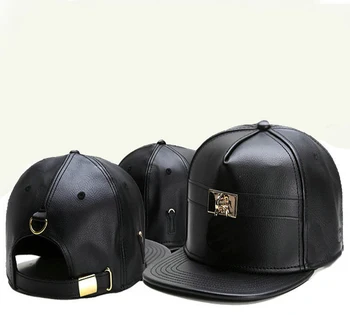 plain leather snapback hats