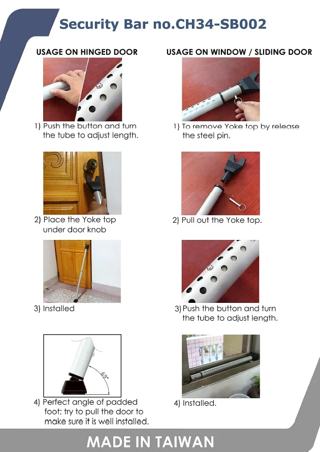 Door Window Security Bar Door Stopper Buy Door Stopper