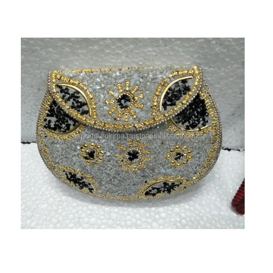 Acrylic Wedding Ladies Clutch Bag Luxury Envelope Metal Clutch Bag For