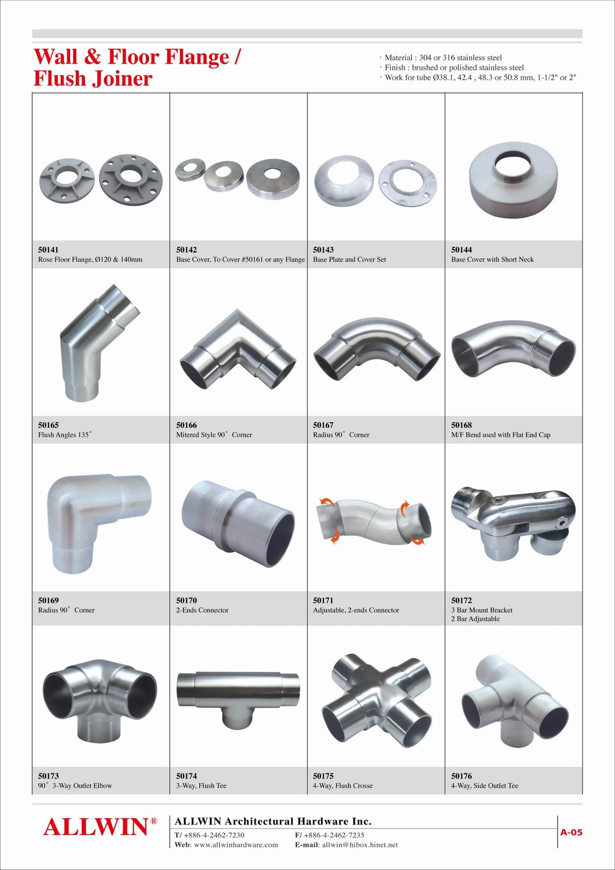 Stainless Steel Equal And Reducing Round Tube Connector Pipe Connector