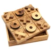 Wooden Board Game for Families Tic Tac Toe Fun Strategy