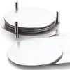Ski Silver Metal Coaster Square Shape Stainless Steel Coaster