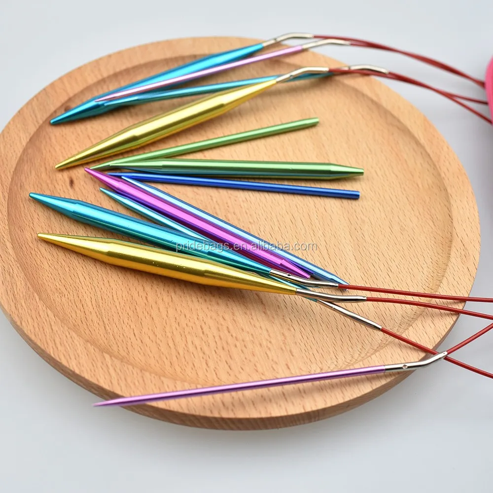 aluminum change head circular knitting needle ring set tools