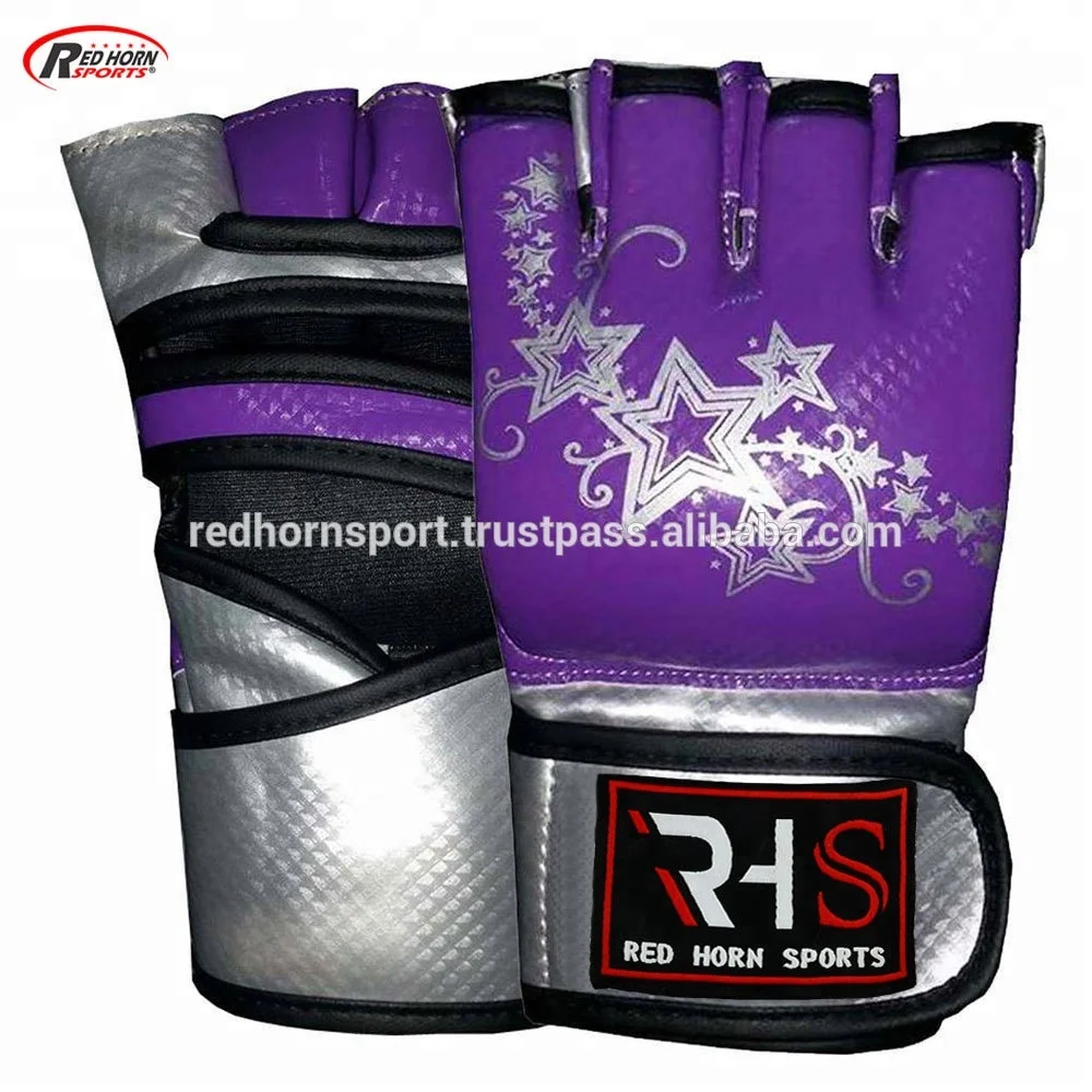 purple mma gloves