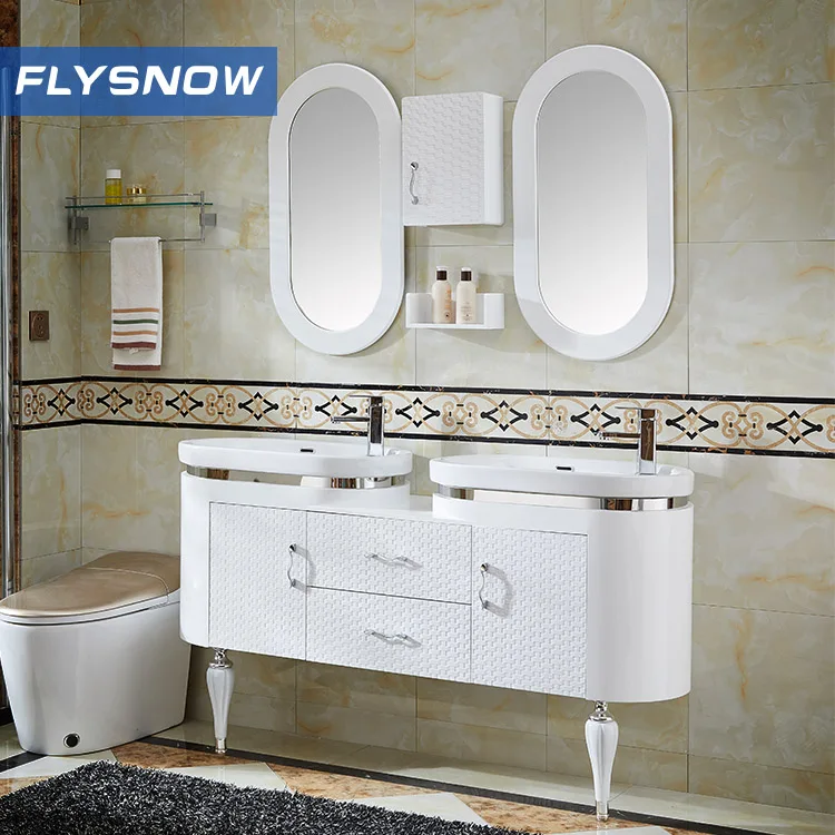 1500mm Double Sink Big size PVC bathroom vanity cabinet