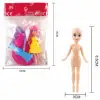 DIY Fashion baby doll changing clothes dress up lovely pretty girl body plastic dolls