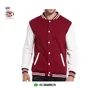 Mens Heavy Wool Body Varsity Jacket With Fleece Sleeves Team Class Wool Varsity Jacket