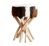 Good Quality Teak Wood Modern Commercial White Wood Stool Chair Modern for Living Room