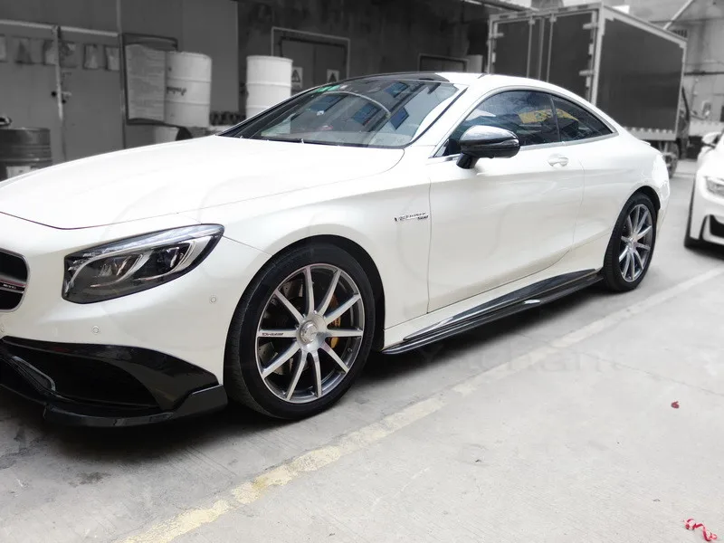 2015-2017 Mercedes Benz C217 S63 Coupe OEM Style Side Skirts Addon CF (8).JPG