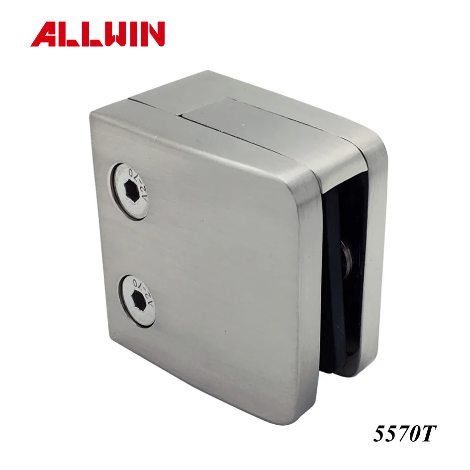 Stainless Steel Flat Base Security plate Glass Clamp