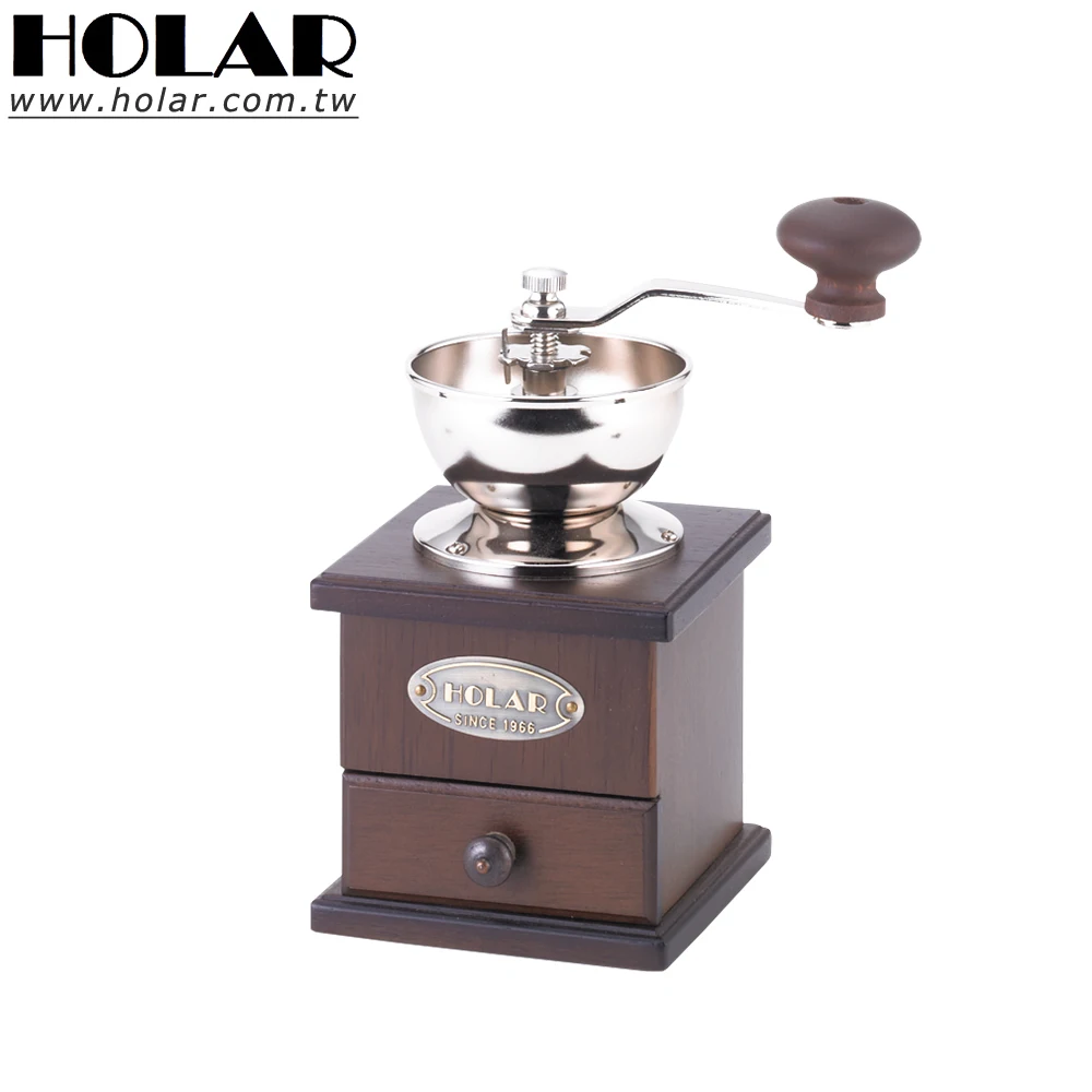 [holar] Taiwan Made Classic Vintage Wood Manual Coffee Grinder - Buy