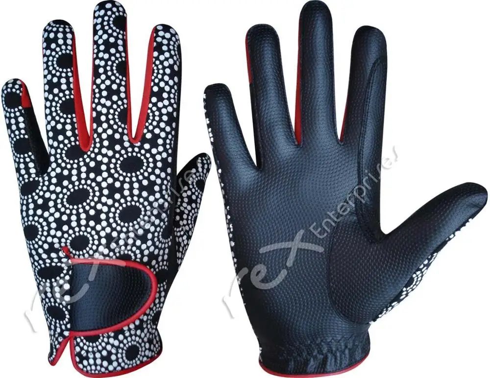 Horse Riding Gloves,Custom Horse Riding Gloves,Pu Synthetic Leather