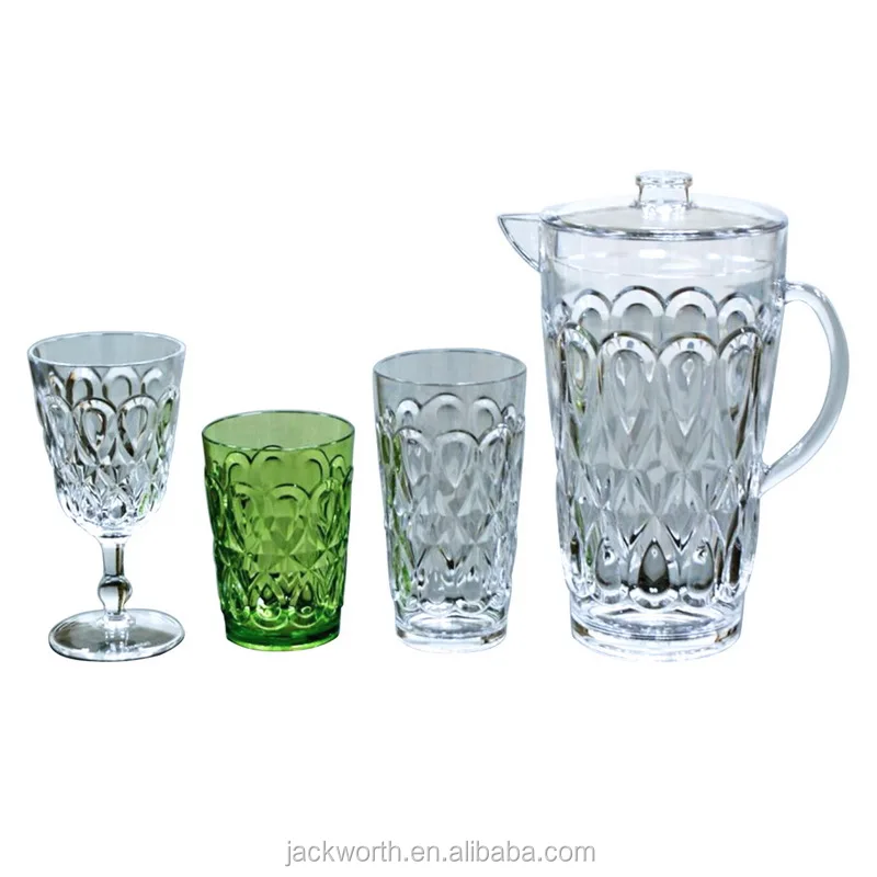 Ocean Star Swirly Embossed Water Carafa Acrylic Jug Buy Restaurant