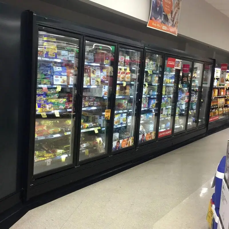 便利商店玻璃门冰箱显示冷却器为屠夫