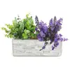Gray Cement Rectangular Succulent Plant Flower PotDecorative Kitchen Herb Garden Planter Container