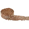 Hand Beaded Bridal Border 1 YD Trim Copper Craft Lace Mirror Work Pearl Beads