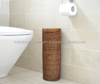 Handicraft Brown Paper Holder Rattan Toilet Roll Handmade Decorative Handicraft Brown Paper Holder Rattan Toilet Roll Handmade Decorative