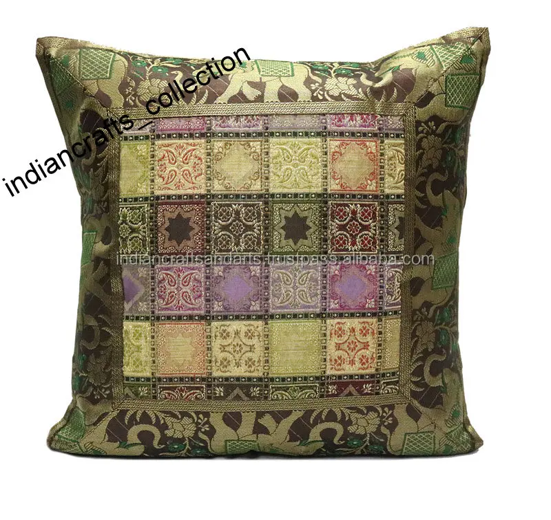 Vintage Suzani Cushion Cover 16x16 Indian Designer Throw Pillow
