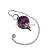 Best Seller Gemstone Dark Pink Agate Ball Pendulums from crystal export