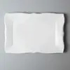 Good Quality White Porcelain Rectangle Dinnerware plate
