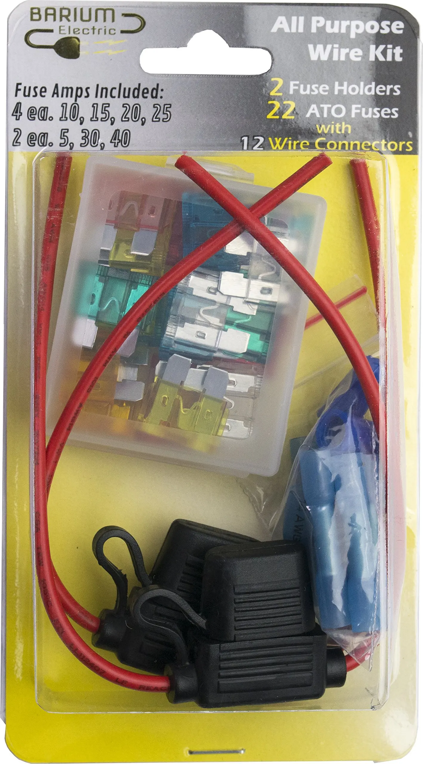Get Quotations · Automotive Fuse Holder Wire Kit - Contains FUSES and CONNECTORS - 14 16 18 20 AWG