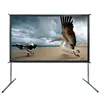 high focus and contrast elegant style Simple Eyelet easy folding projector screen with sturdy aluminum tube