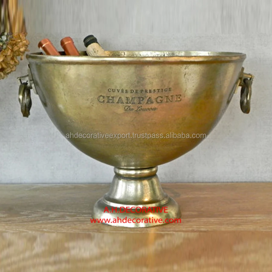 gold champagne ice bucket