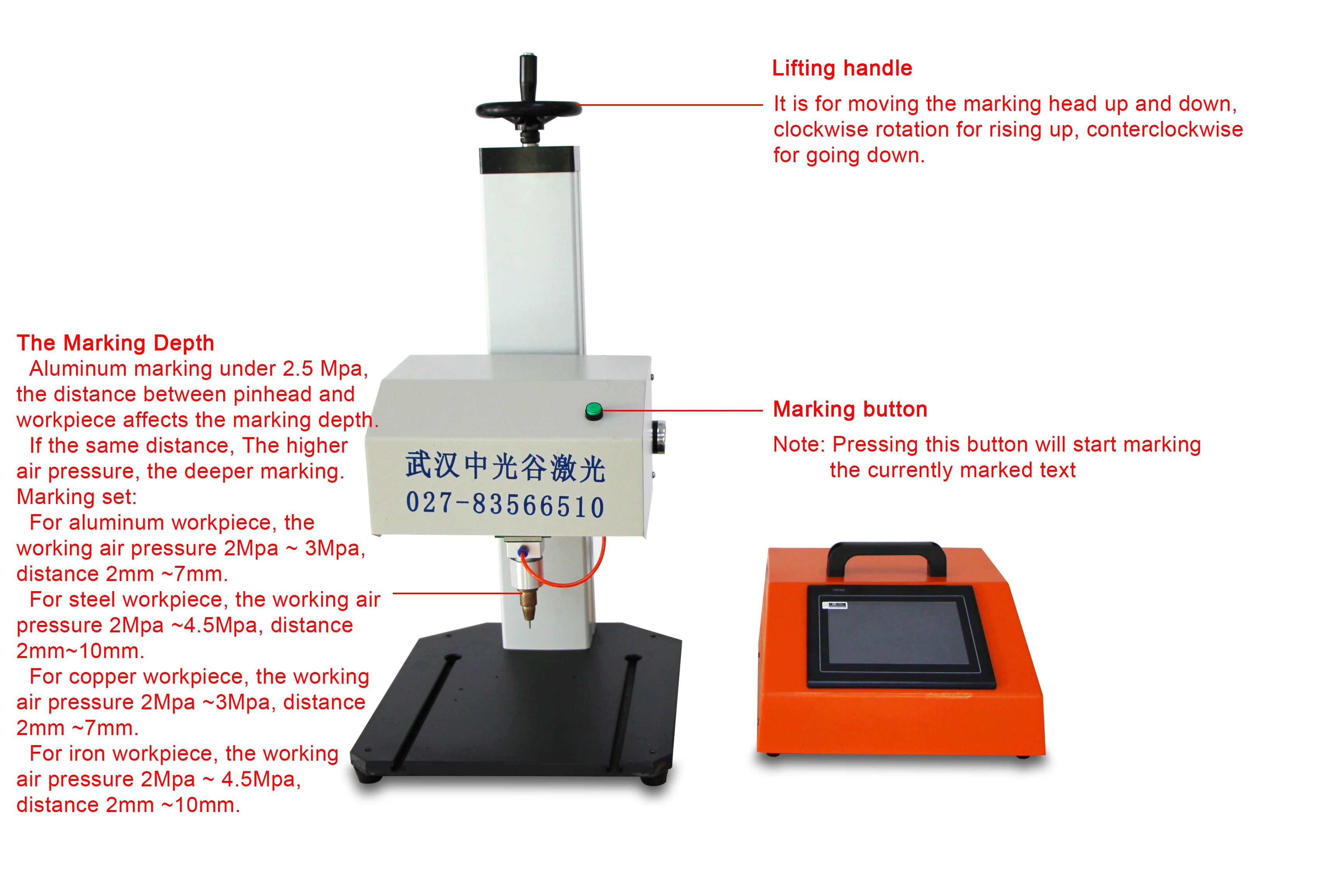 Маркировочная головка GEMMING marking Machine. Create font for Pin marking Machine. Flat marking