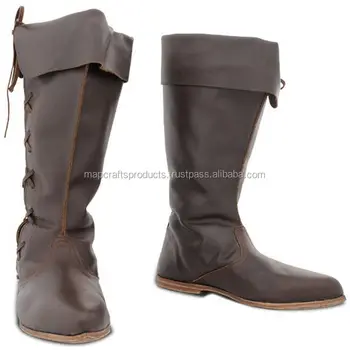 Knee Length Medieval Boots - Buy Brown 