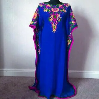 Nouvelle Chaude Moderne Design Décoratif Bleu Couleur Caftannouvelle Arrivée Caftan Marocain Femmes Arabe Abaya Plage été Longue Robe Buy