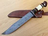 CUSTOM MADE DAMASCUS STEEL HUNTING/BOWIE KNIFE HK-02