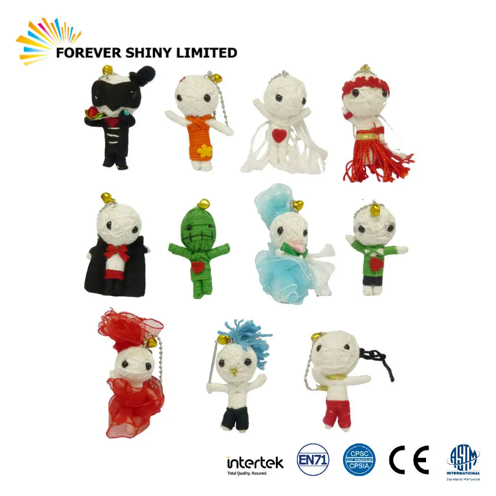 Bulk Novelty Small Capsules Toys Keychain Voodoo We Just Married Series String Dolls For Vending