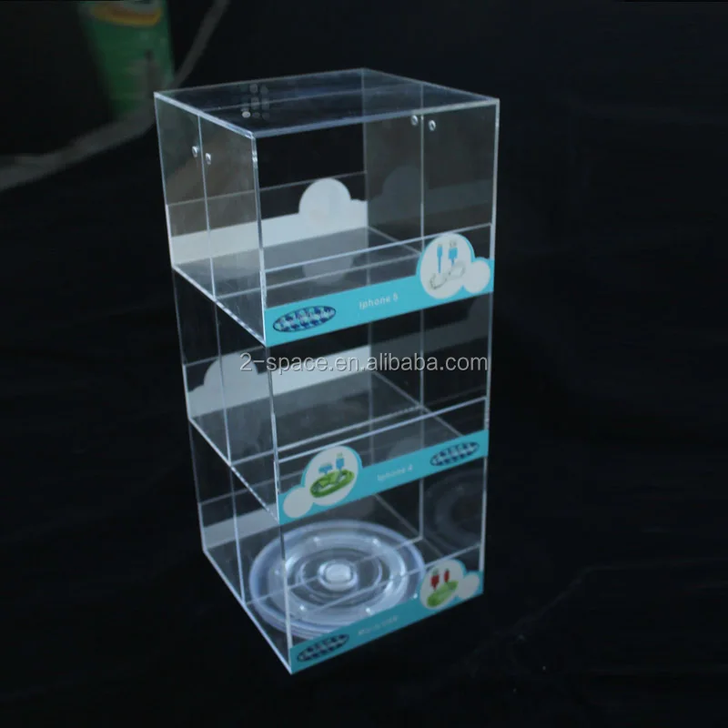 Custom Acrylic Counter Display For Charger,Mobile Phone Charger Display
