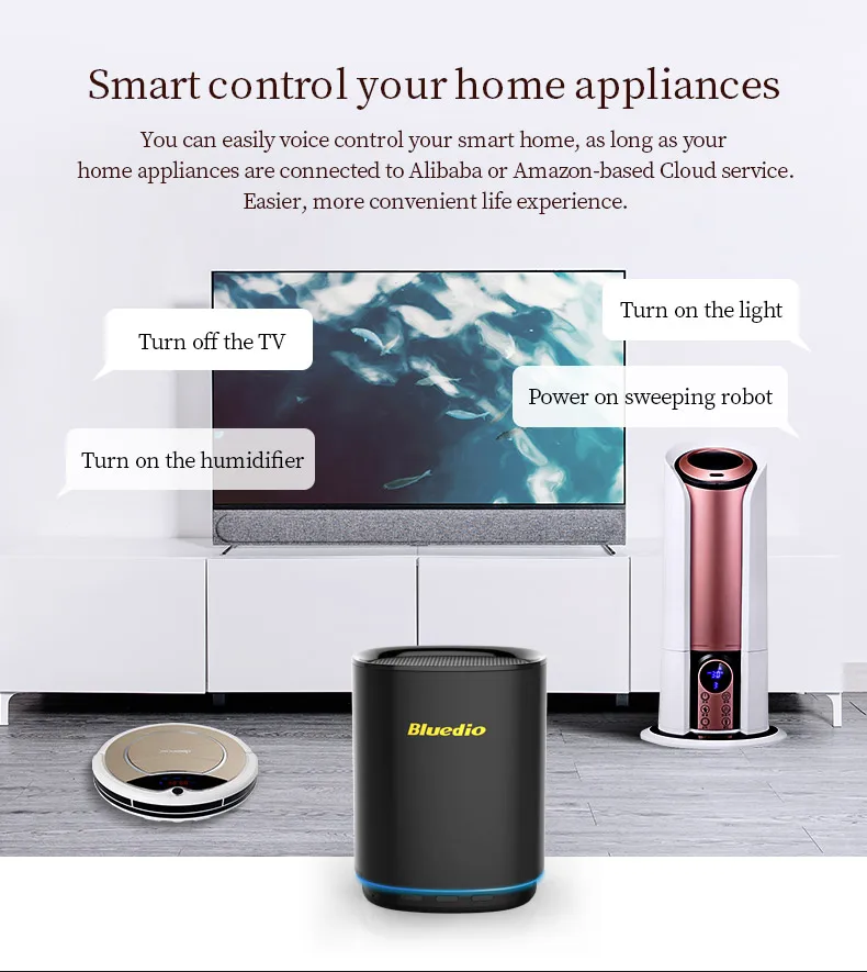 Bluedio micro Hifi soundbox popular TS5 smart cloud service speaker with similar google home function - ANKUX.COM